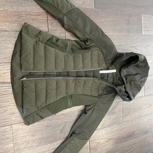 LULULEMON DOWN FOR IT ALL JACKET, MOSS GREEN